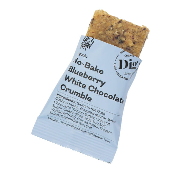 Blaubeer-Weiße-Schokolade Crumble – Bio-Hygge-Snack, vegan, 35 g (DIG)